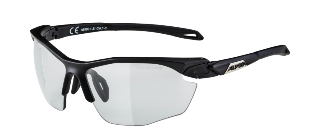 Alpina lunettes de sport TWIST FIVE HR V black matt / varioflex+ black