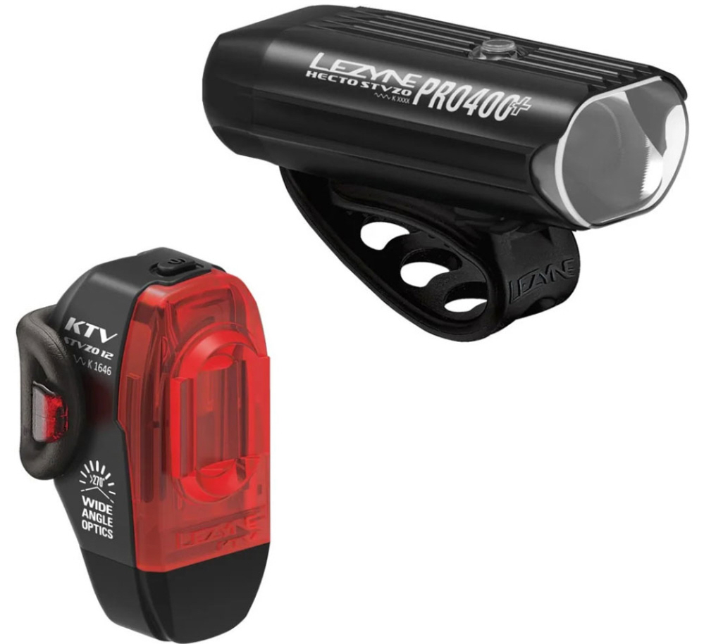 Lezyne Hecto Drive Pro 400+ / KTV Drive Kit d'éclairage StVZO